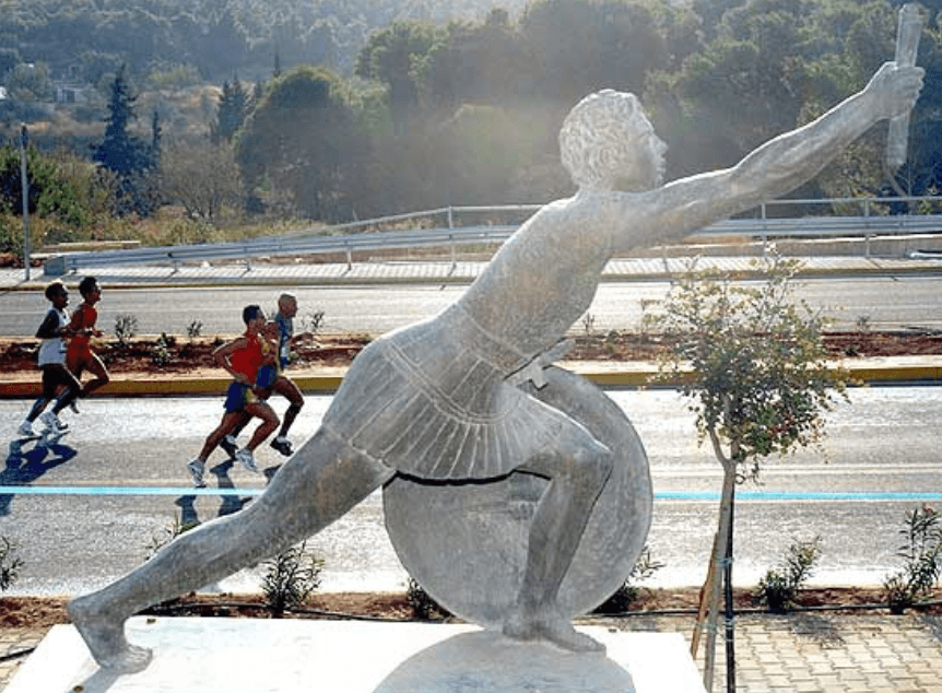 Phidippes standbeeld Marathonas